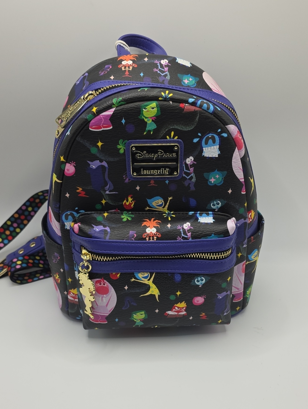Loungefly Black & Purple Inside Out Kids Mini Backpack
